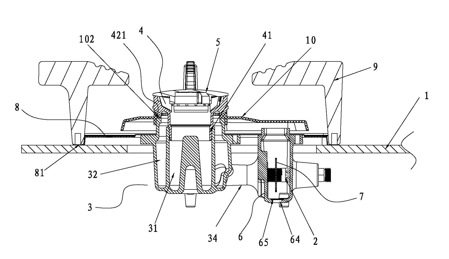 Tempering-resistant air adjusting type gas stove with upper air inlet