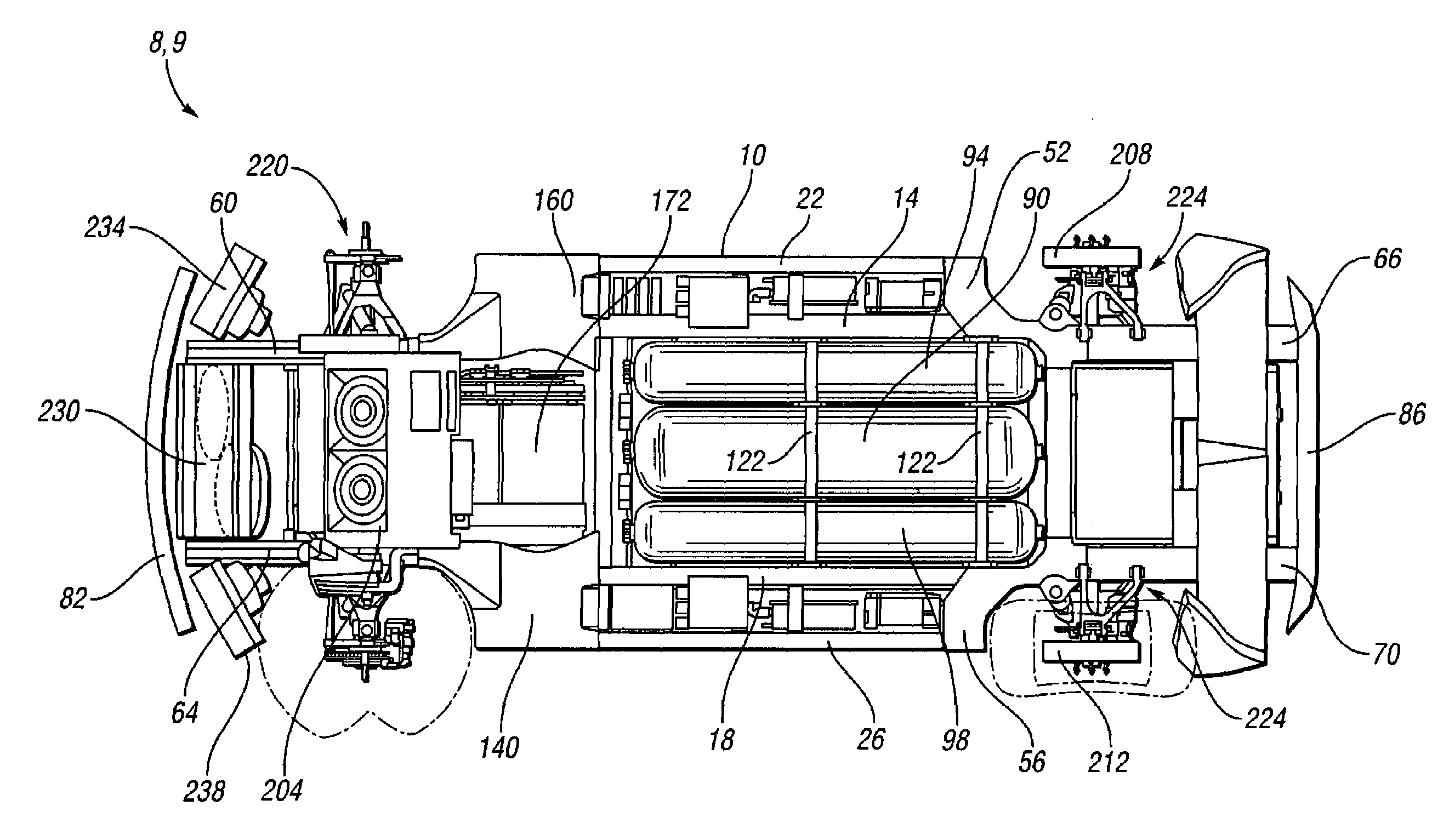 Fuel cell vehicle architecture