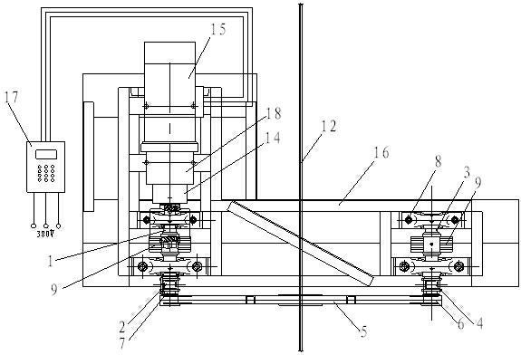 Galloping test machine power loading device for transmission tower tension change research