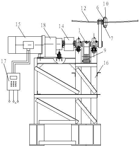 Galloping test machine power loading device for transmission tower tension change research