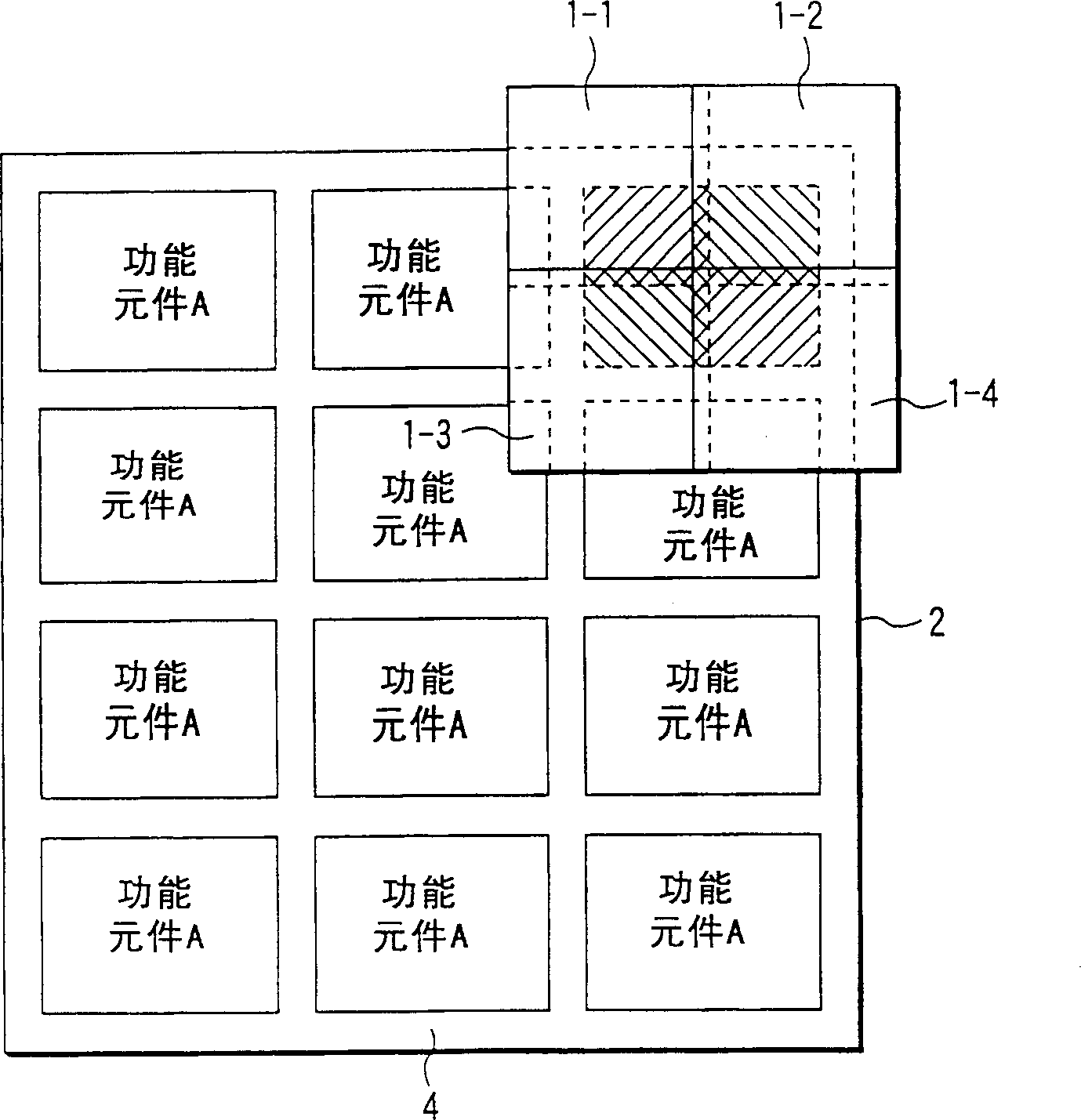 Exposure method for forming IC chip image in intermeidate mask using main mask