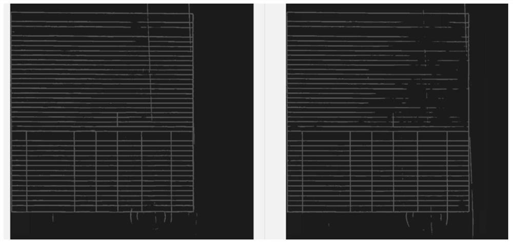 Picture table line extraction model construction method and picture table extraction method