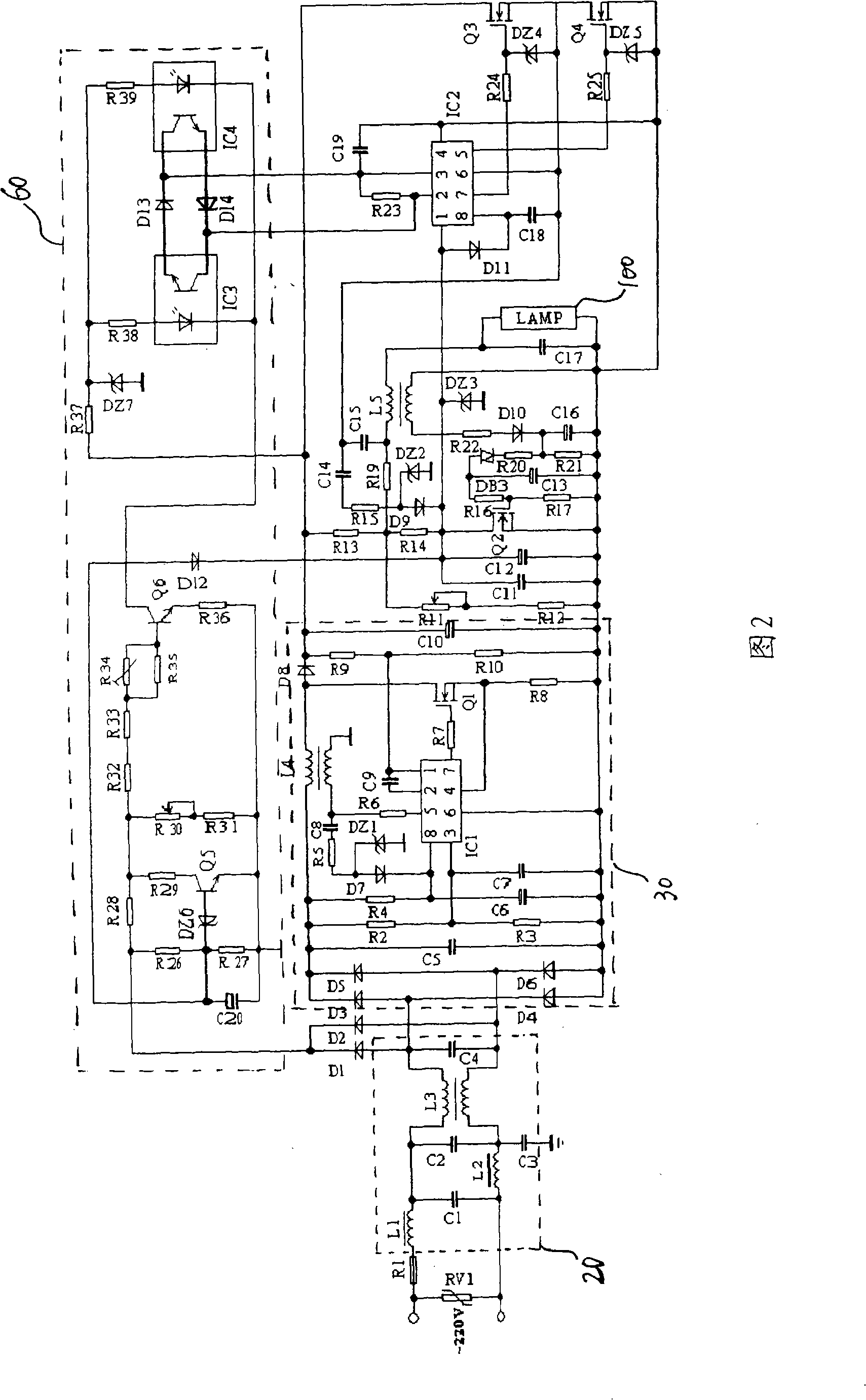 Road lamp electric ballast