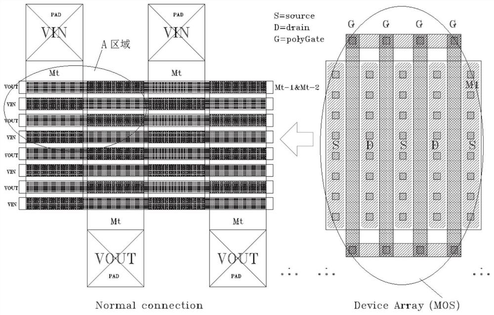 Method for designing metal connecting wires in power device layout