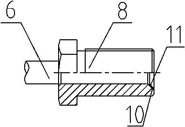 Straight-through type C-shaped bourdon tube high-pressure sulfur-resisting pressure gauge and manufacturing method thereof