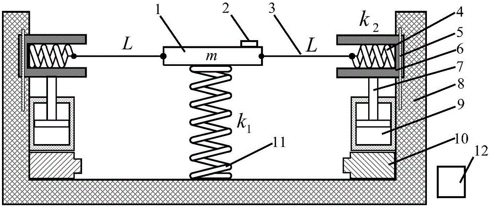 Semi-active control type vertical vibration isolator with quasi-zero stiffness