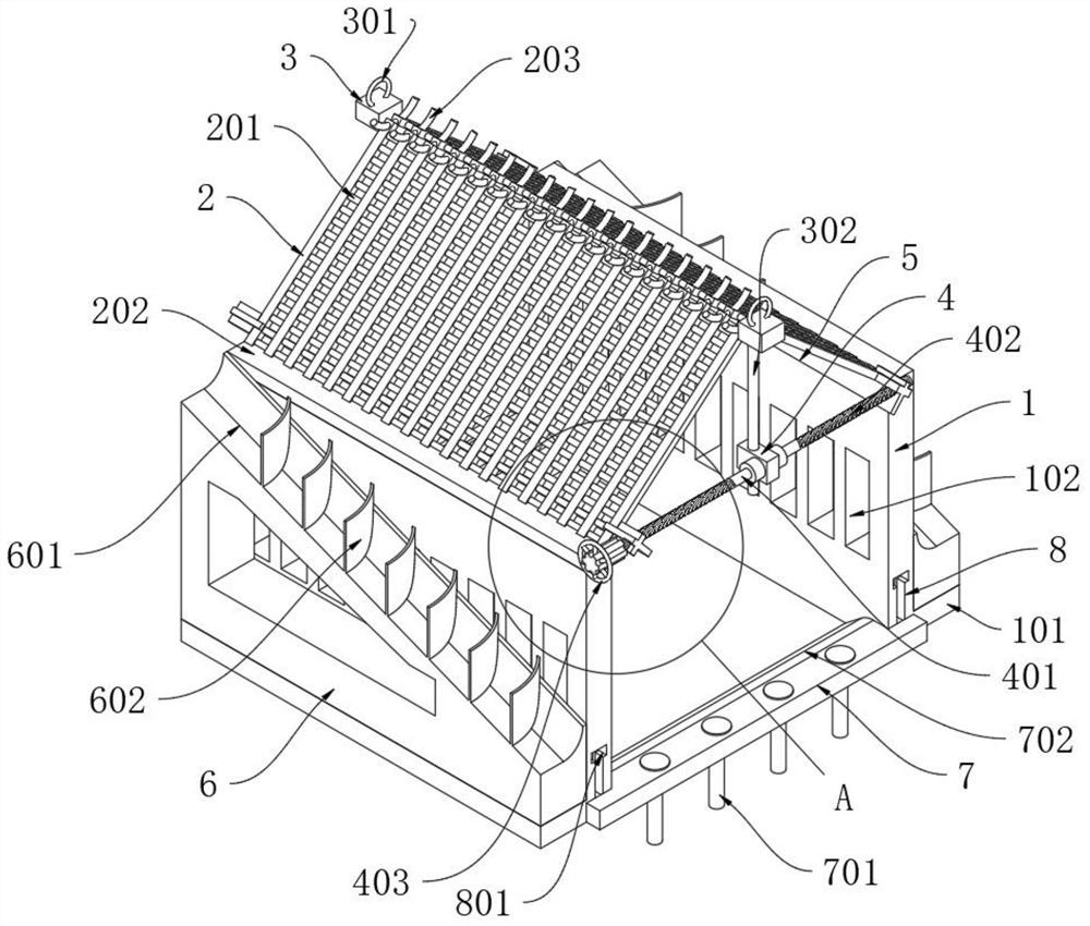 Environmentally-friendly sand-stone separation device for large-scale sand and soil loading