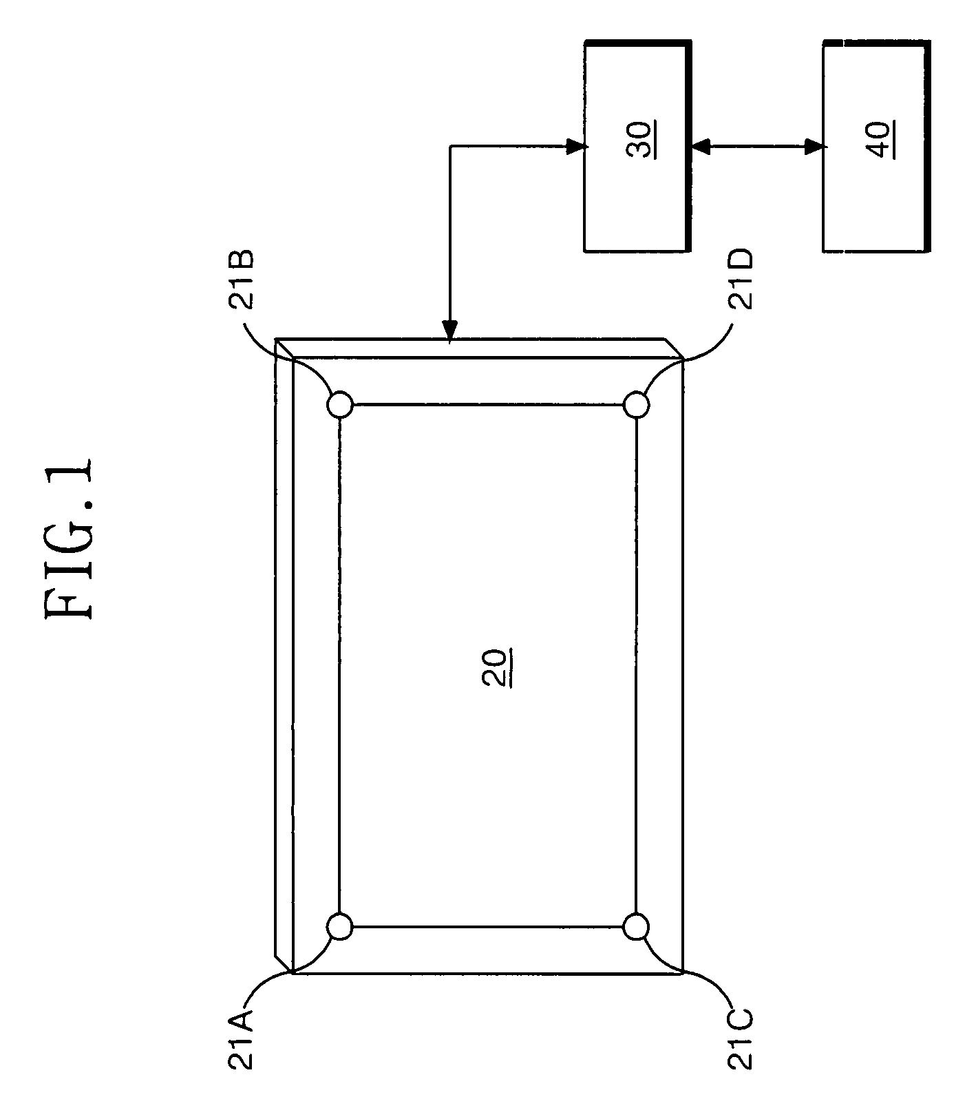 Display device having multi-touch recognizing function and driving method thereof