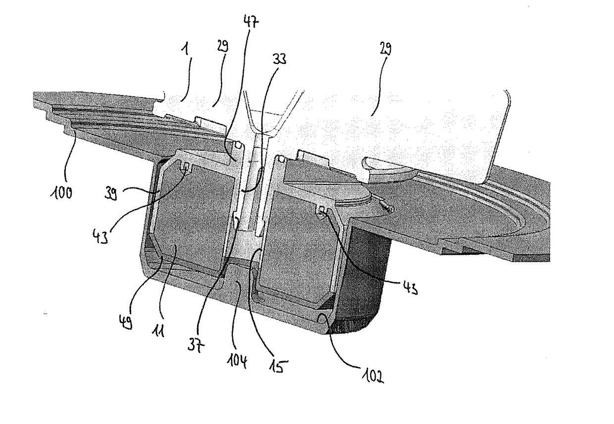 Mixing impeller, method of manufacturing a first subassembly of the mixing impeller and method of assembling the mixing impeller