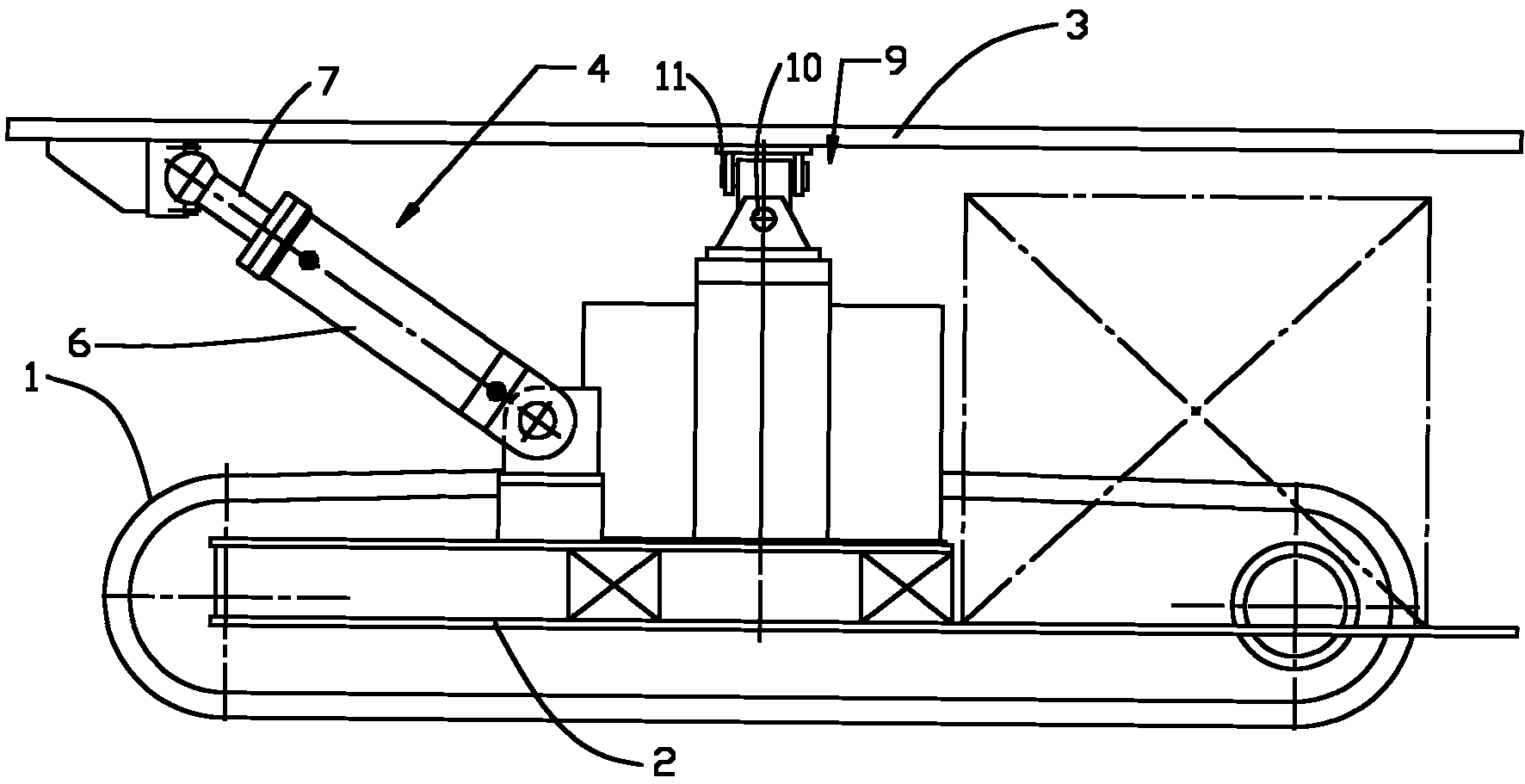 Crawler type mountain transport vehicle