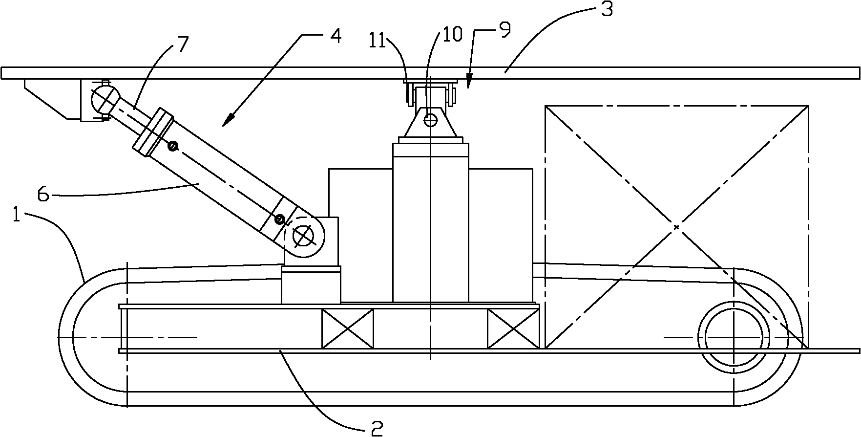 Crawler type mountain transport vehicle