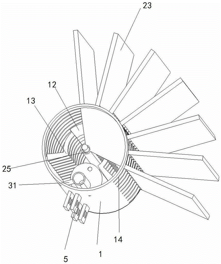 Fin type marine vertical tube vortex-excited vibration self power generation monitoring device