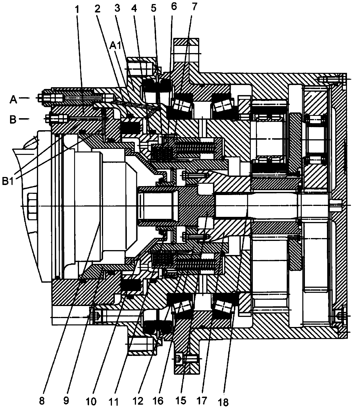 Hydraulically driven reducer release device