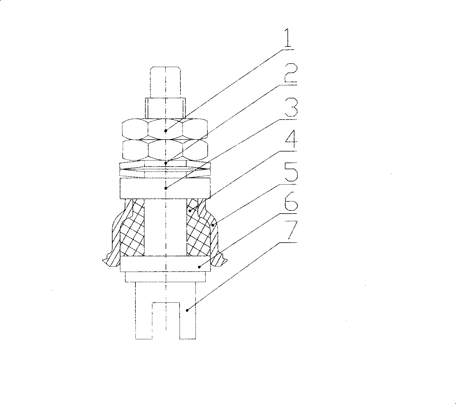 Apparatus for sealing pole post of hydrogen nickel accumulator