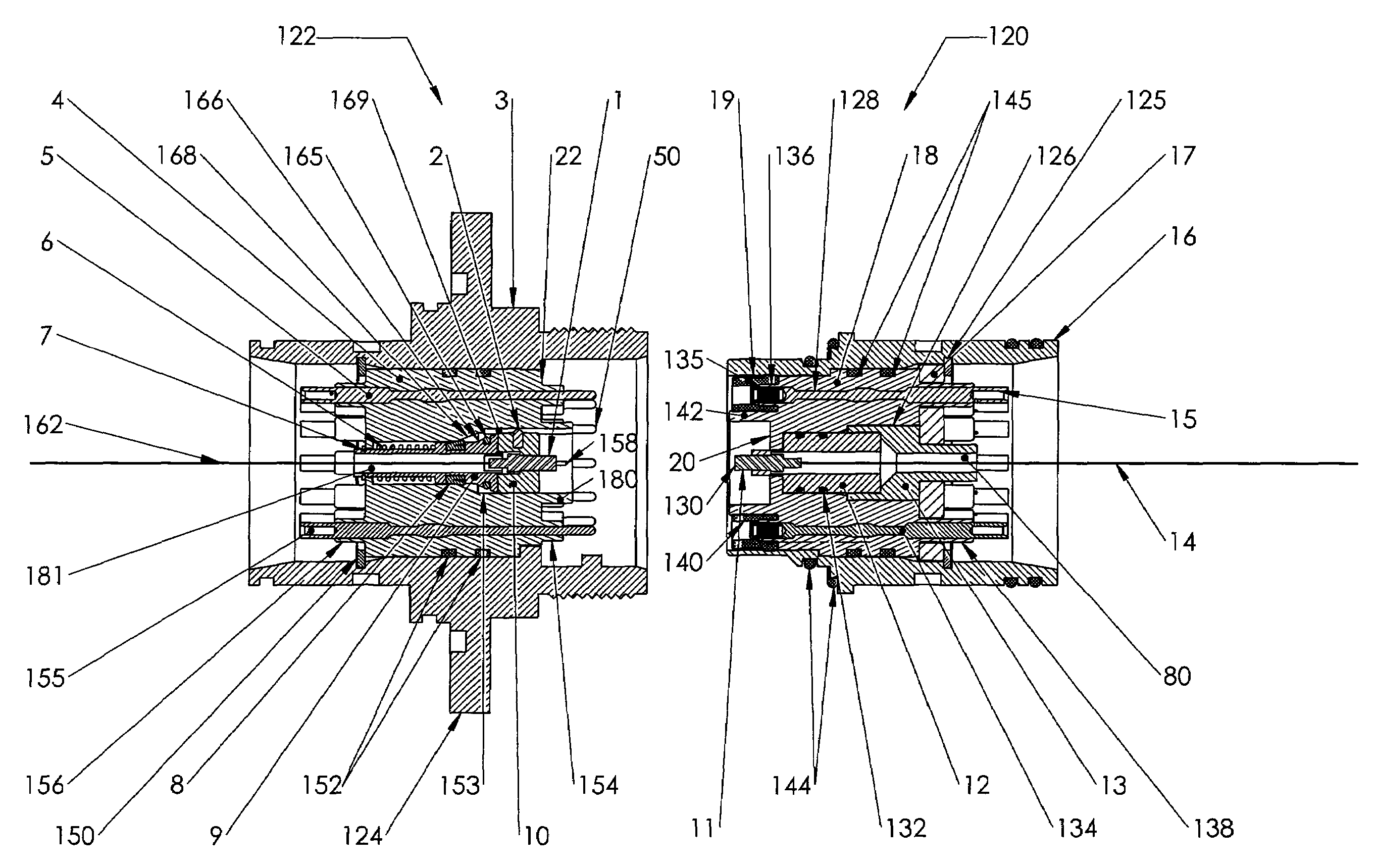 Dry mate connector