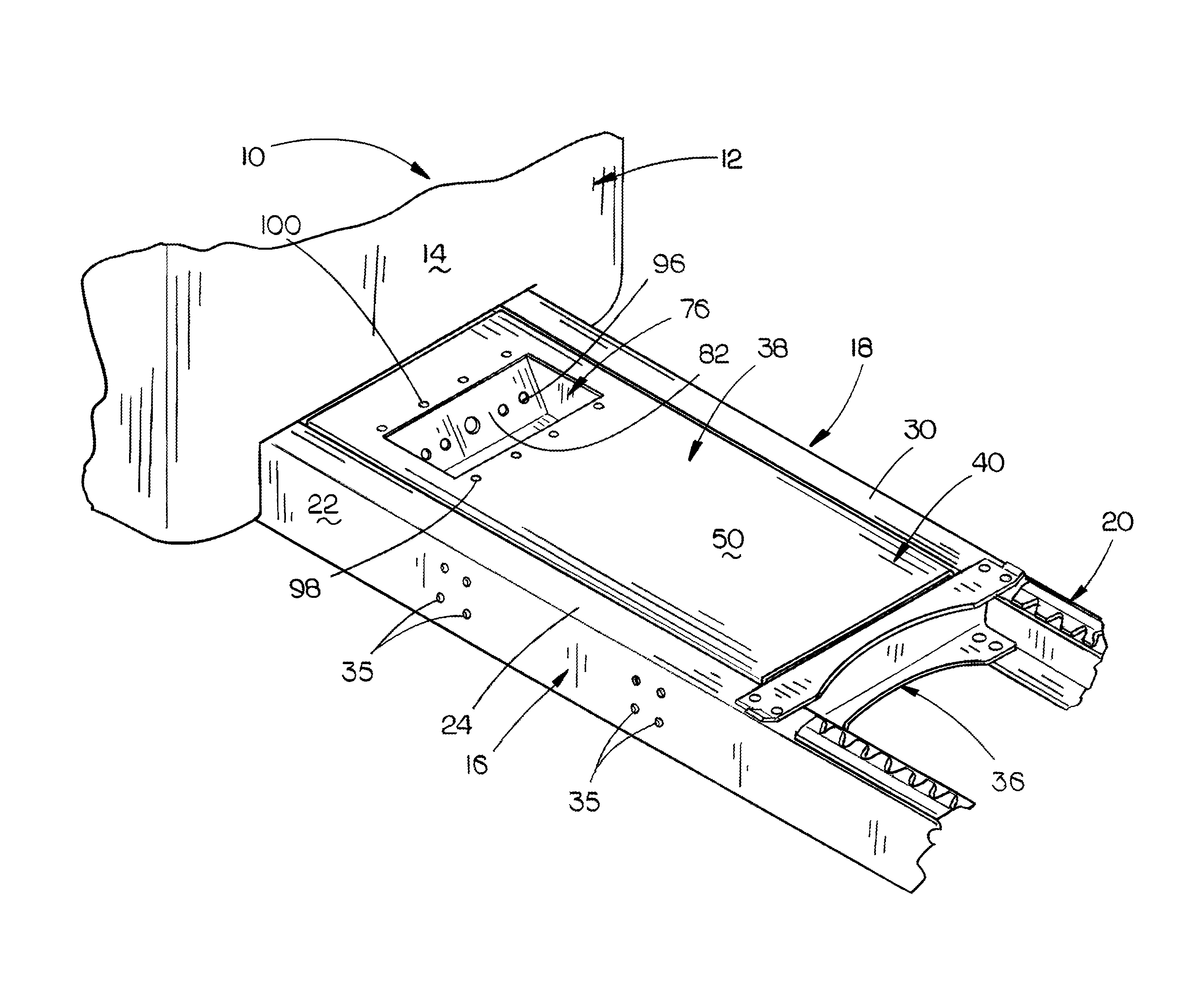 Deck plate for a truck chassis