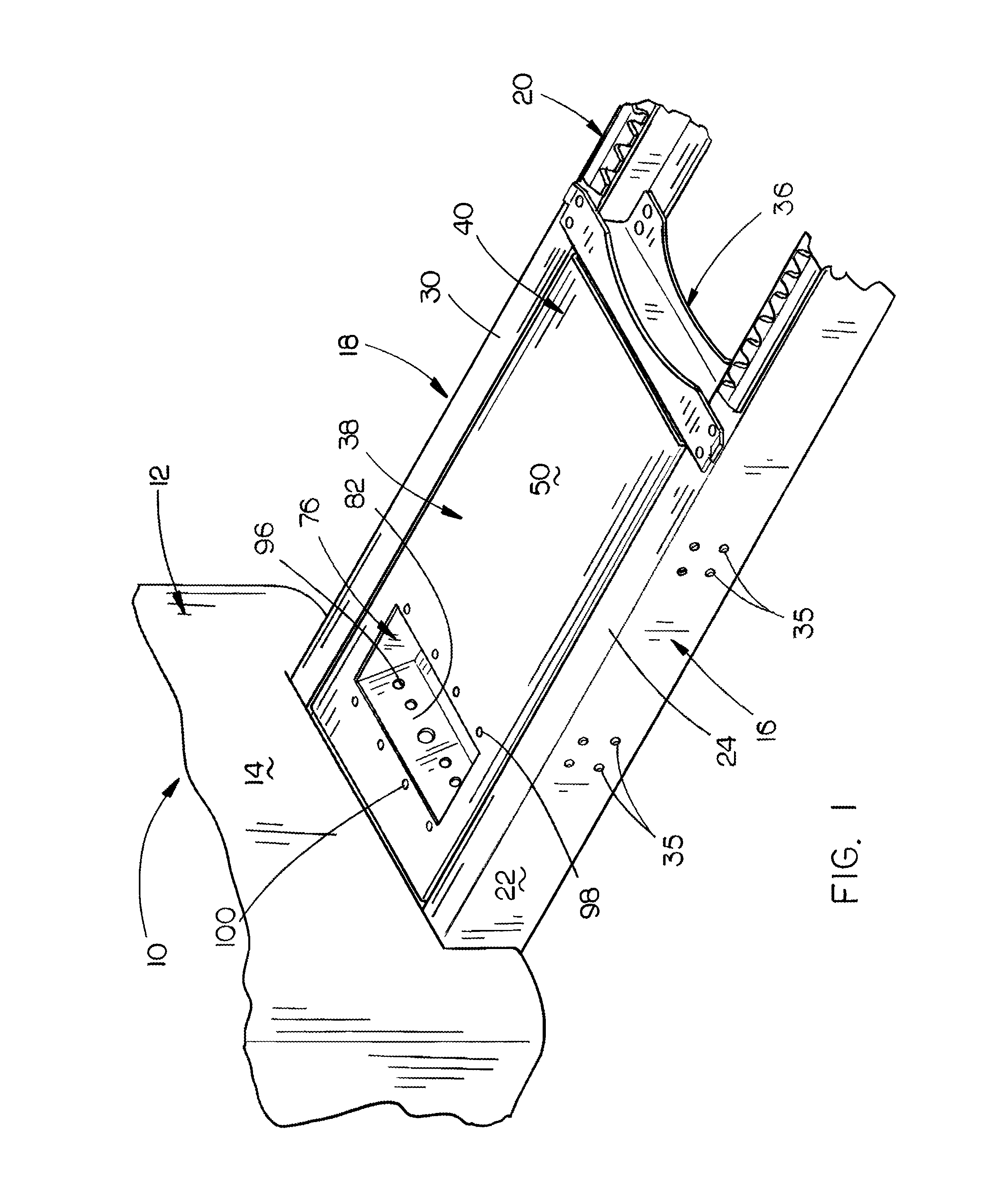 Deck plate for a truck chassis