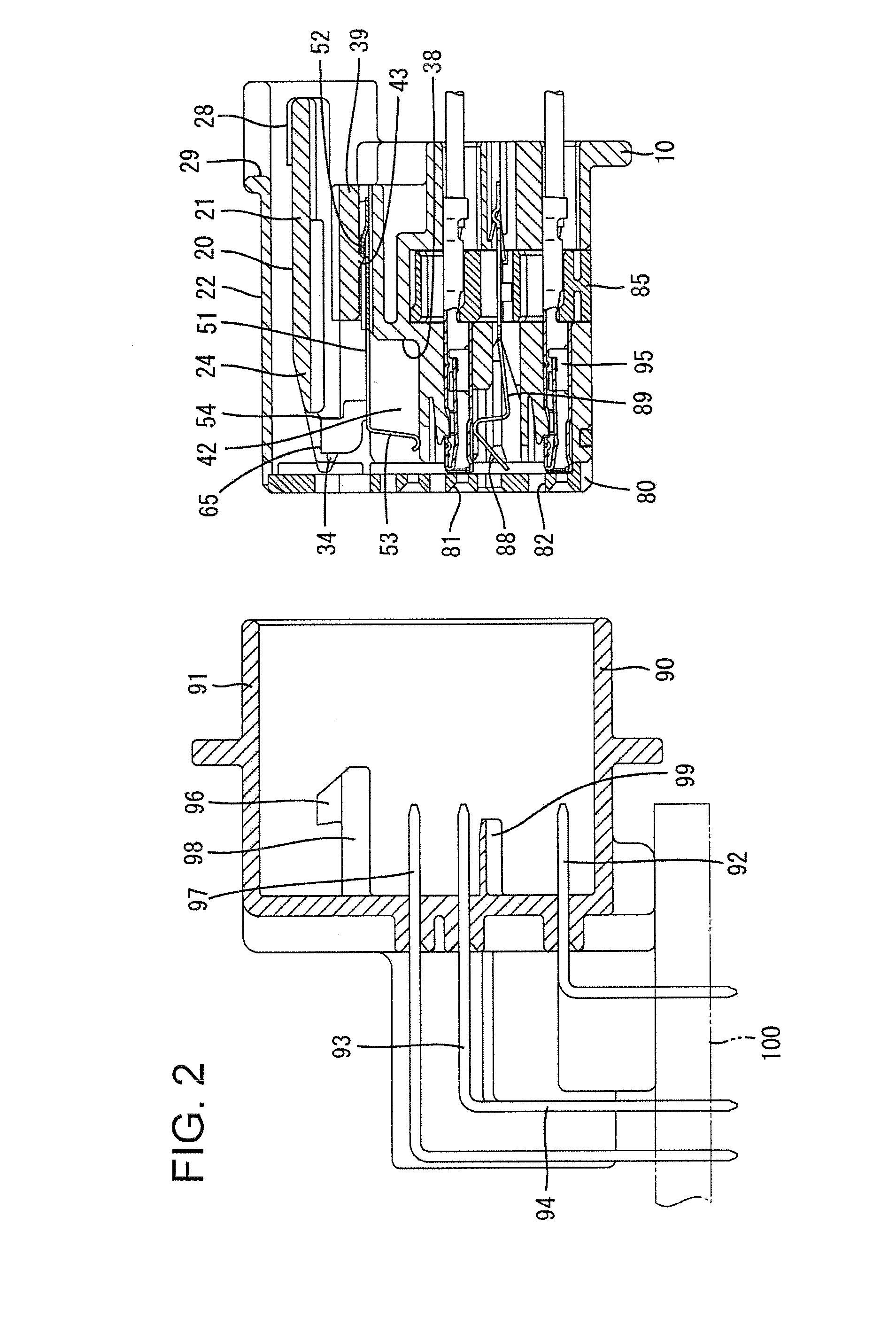 Connector, connector assembly and a detection terminal