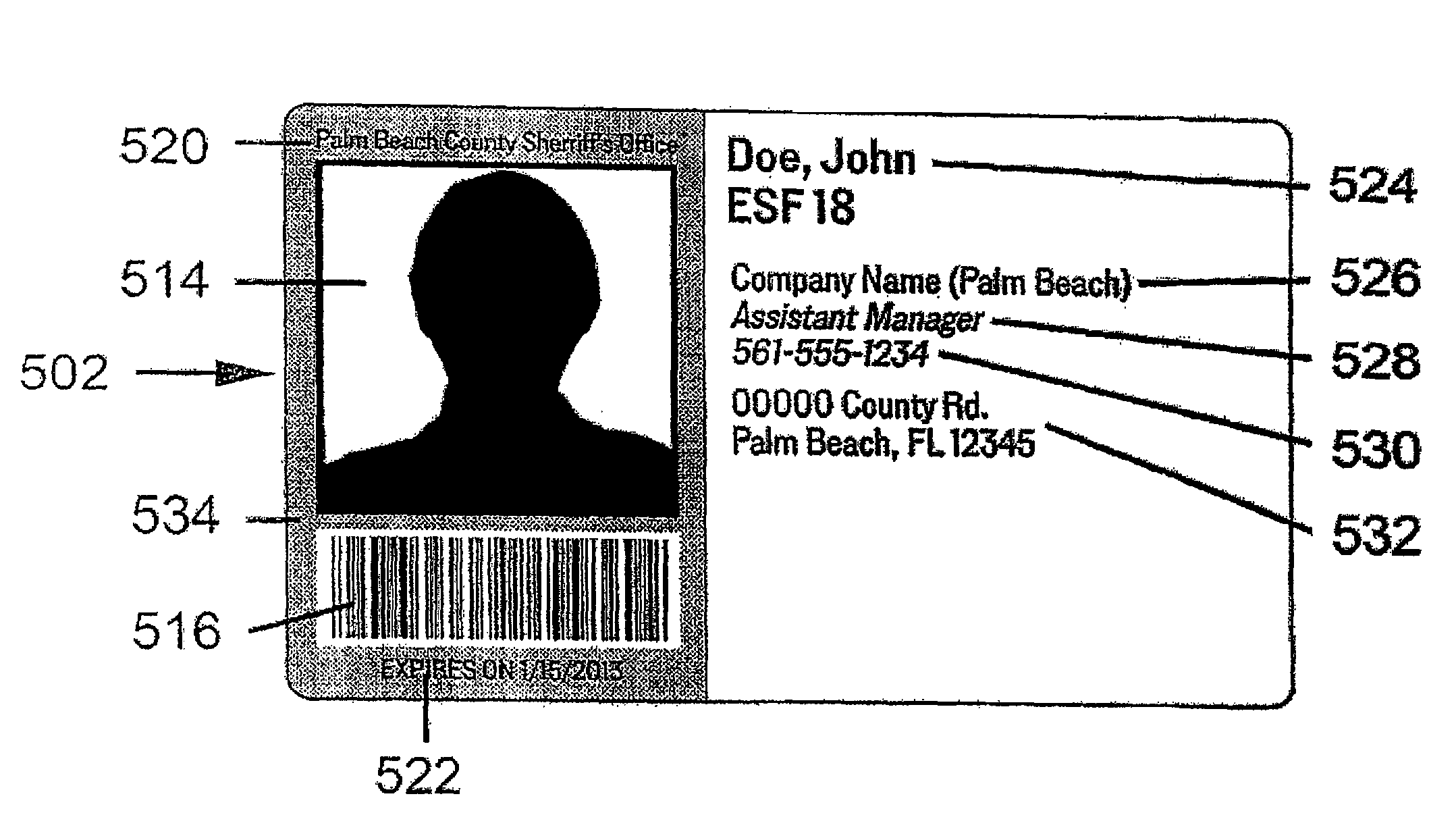 Virtual badge, device and method