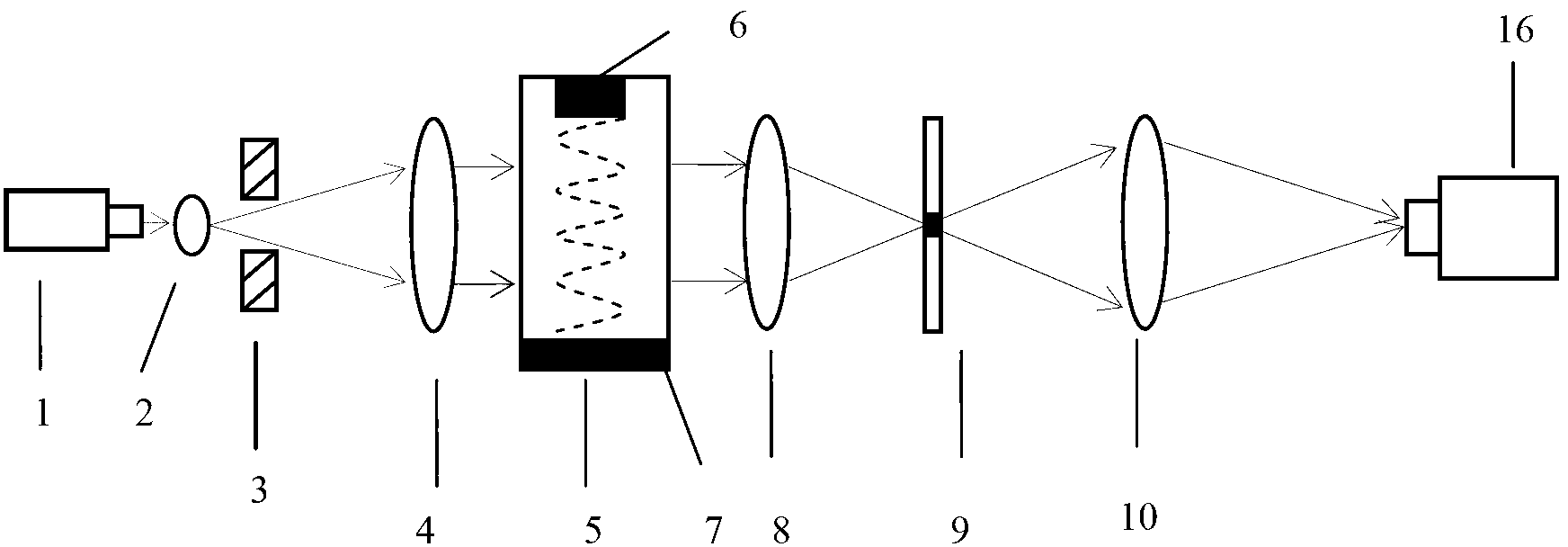 Method and device for measuring speed and frequency of ultrasonic traveling wave in liquid