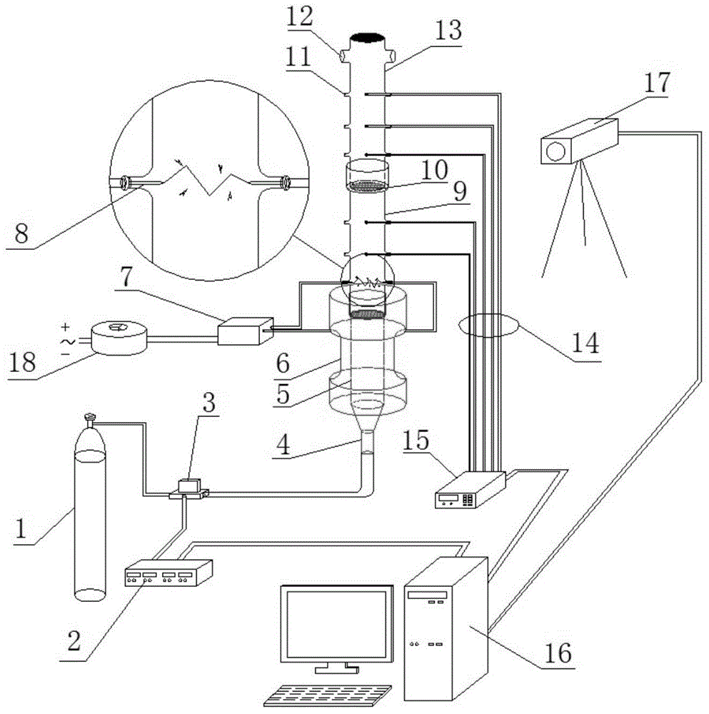 Detachable solid fuel suspension combustion experiment testing device and detachable solid fuel suspension combustion experiment testing method