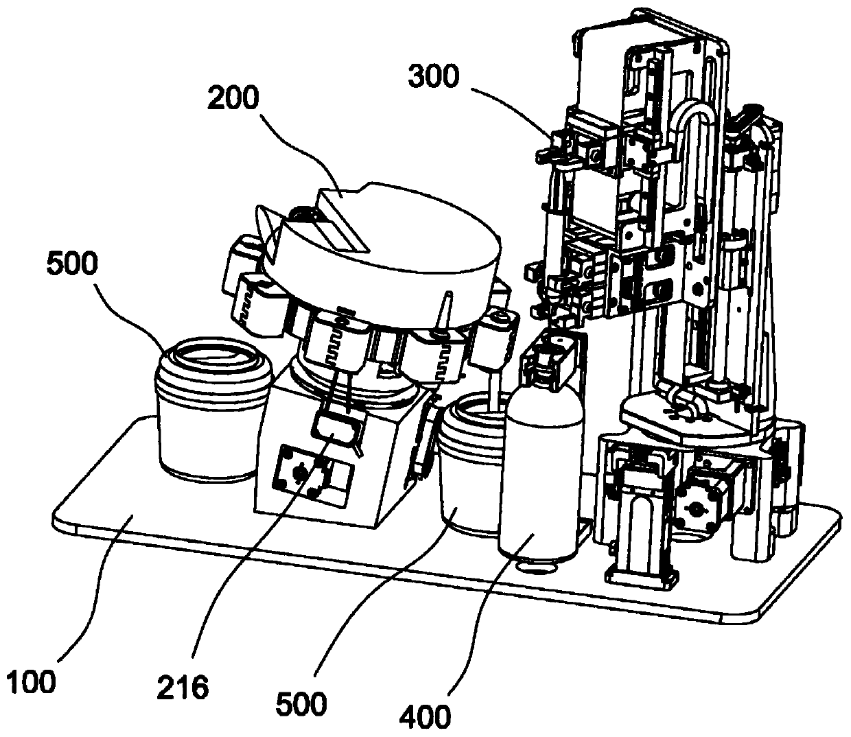 Clamping device for ampoule bottle medicine dispensing robot