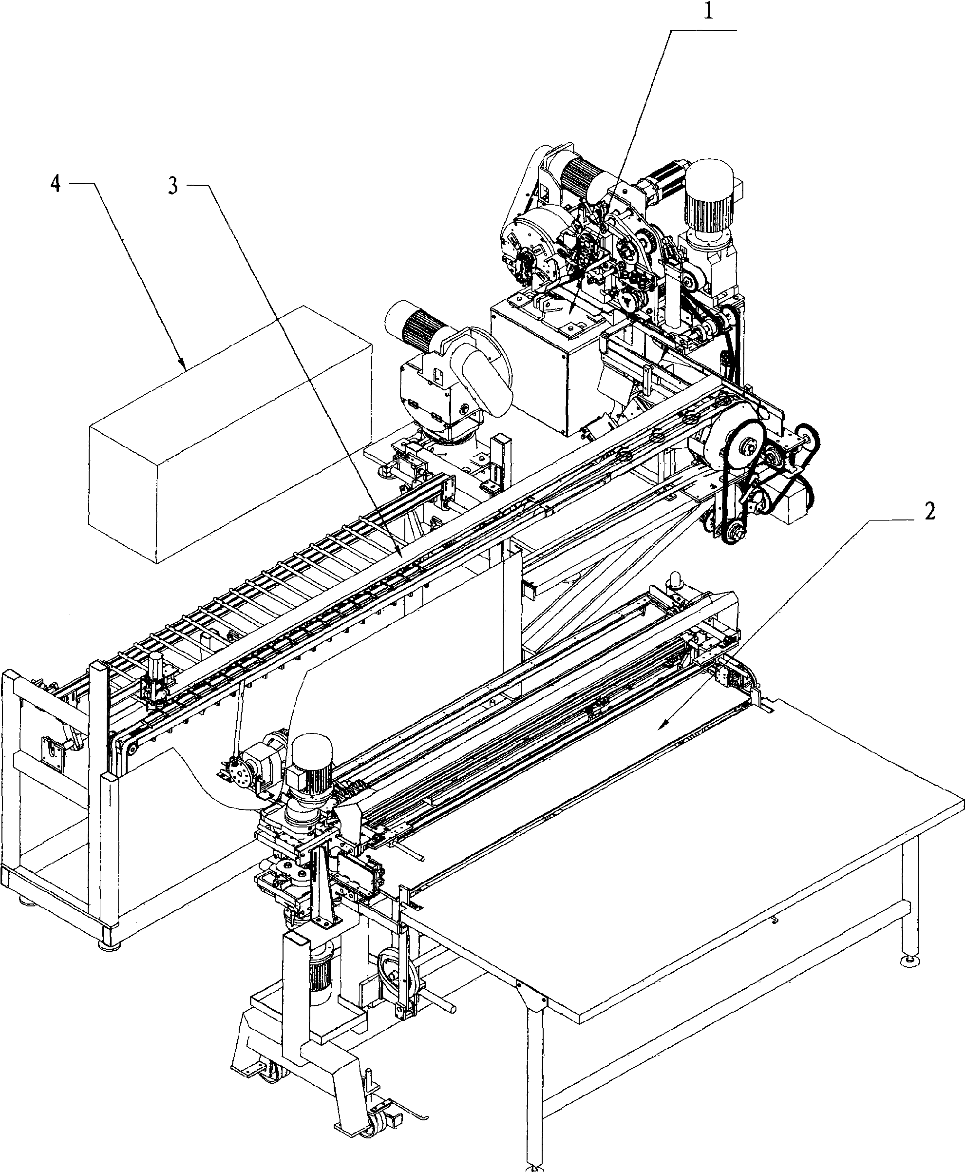 Method and device for fully automatically producing bed core