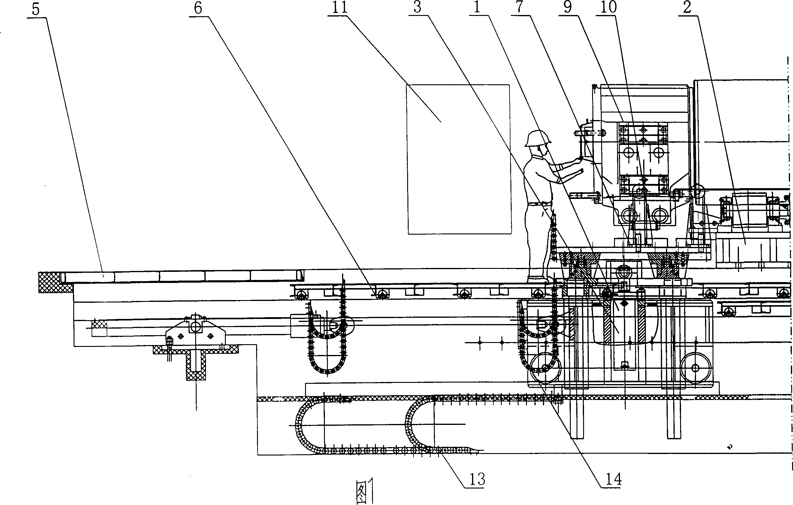 Machine for reassembling bearing seat of supporting roller with positioning function, rotational carrying roller, and servo actuated cover board