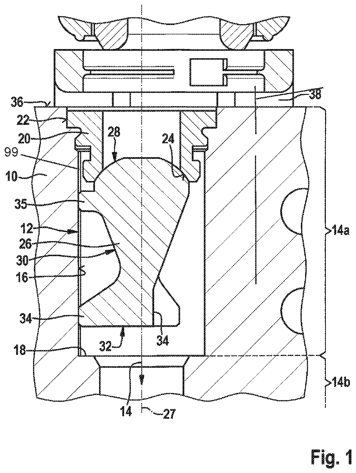 Hydraulic block and manufacturing method for a hydraulic block including at least one check valve