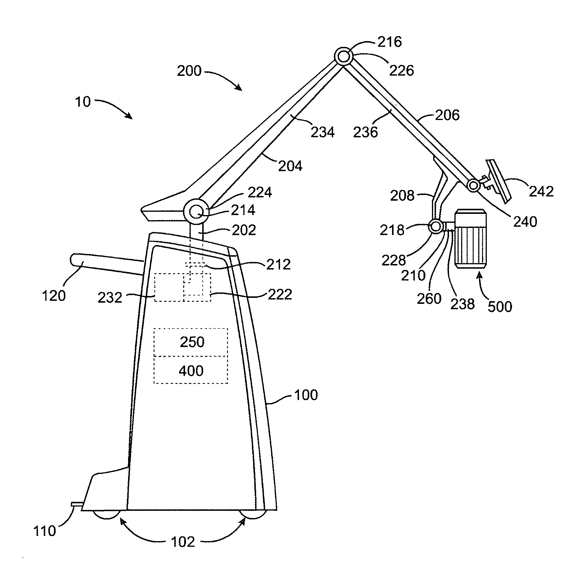 Articulating arm for medical procedures