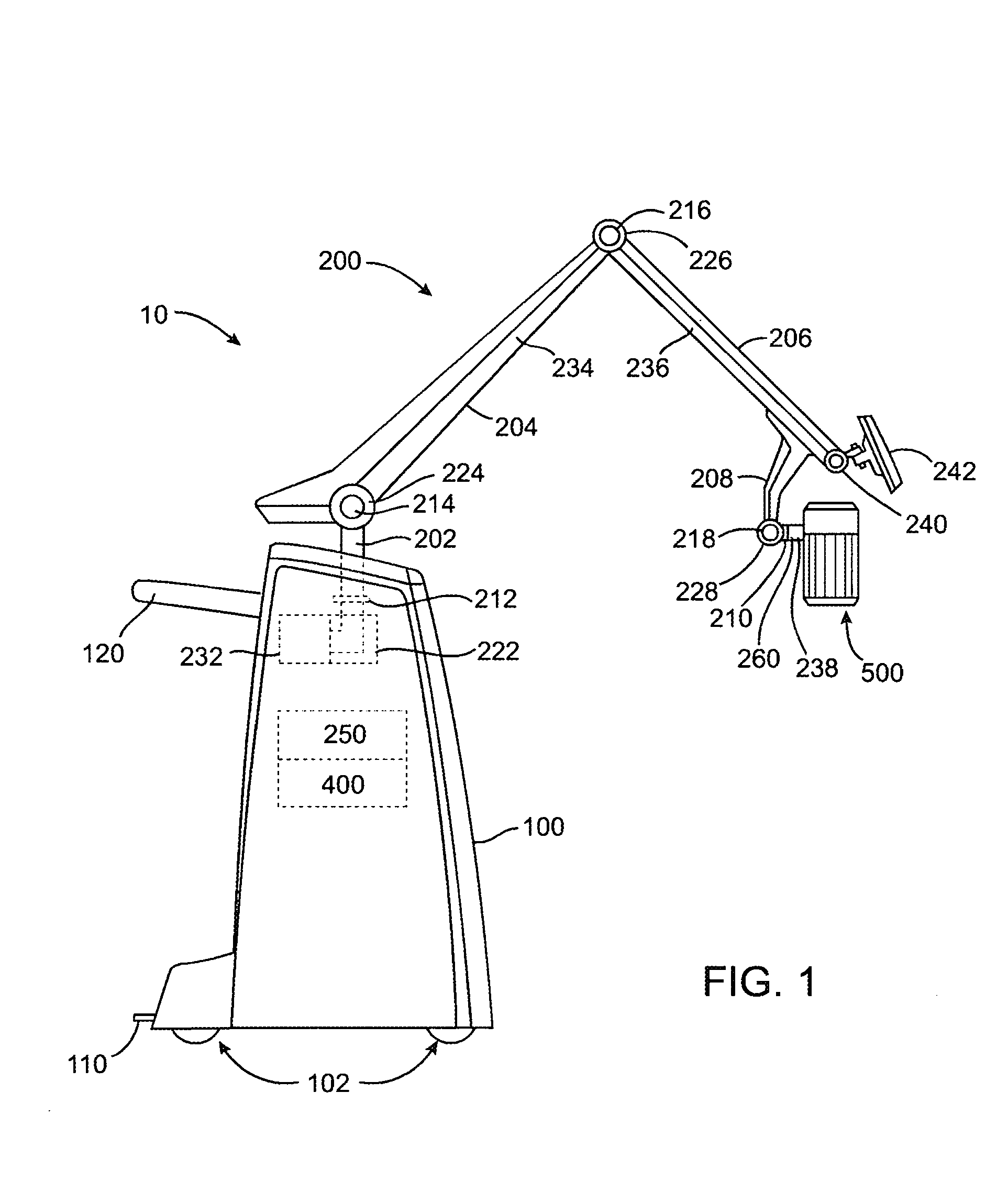 Articulating arm for medical procedures