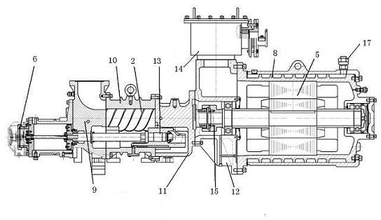 Novel water-cooling semi-sealed helical-lobe compressor