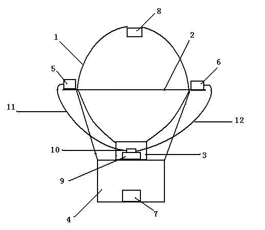 Wireless network real-time differential global positioning system (GPS) positioned flying hot air balloon