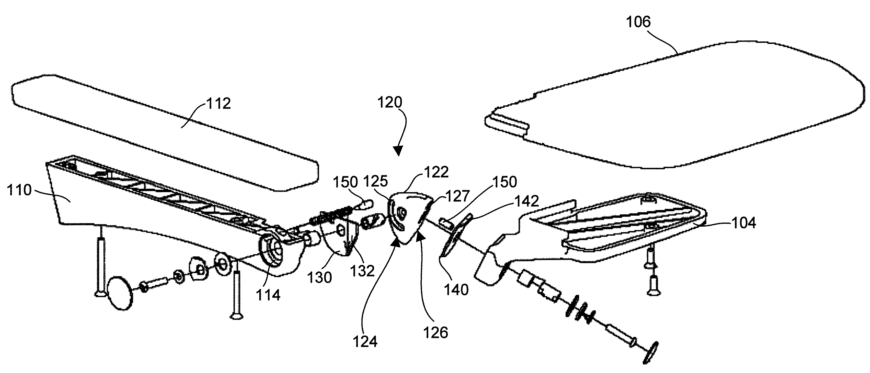 Tablet arm assembly