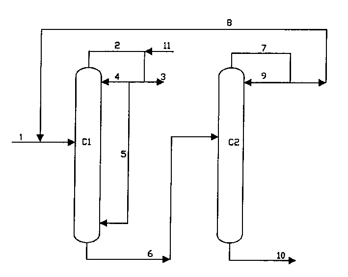 Method for purifying acrylic acid b utilizing azeotropic rectification