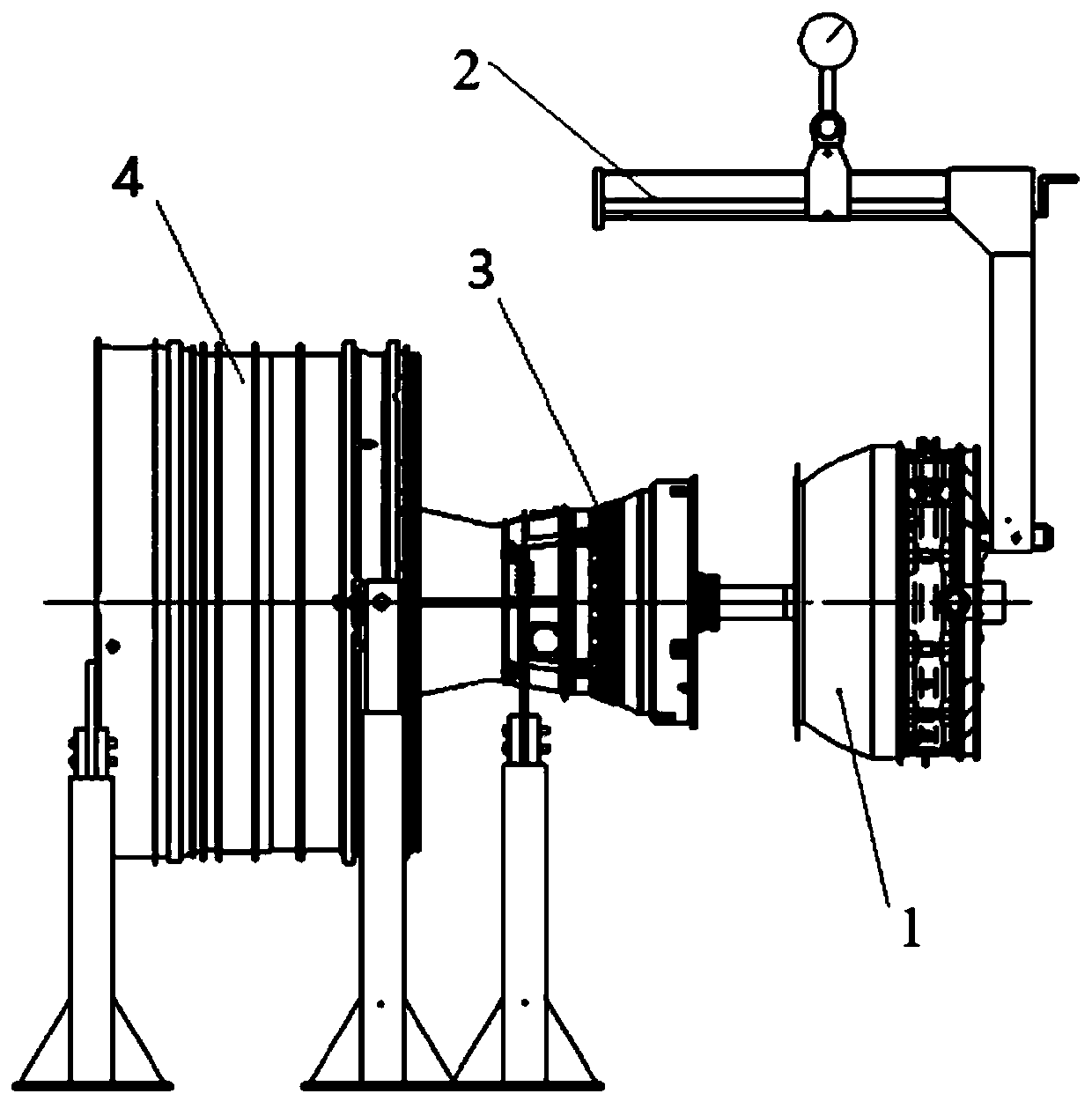 Traction tool for low-pressure turbine of engine