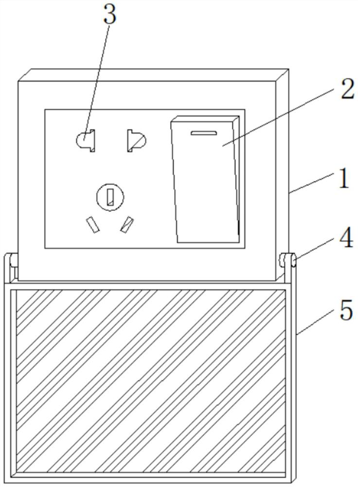 Socket embedded with safety steel frame