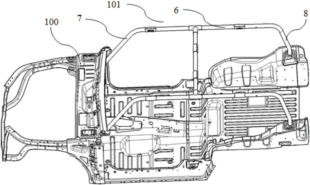 Roll cage for vehicle and vehicle with roll cage