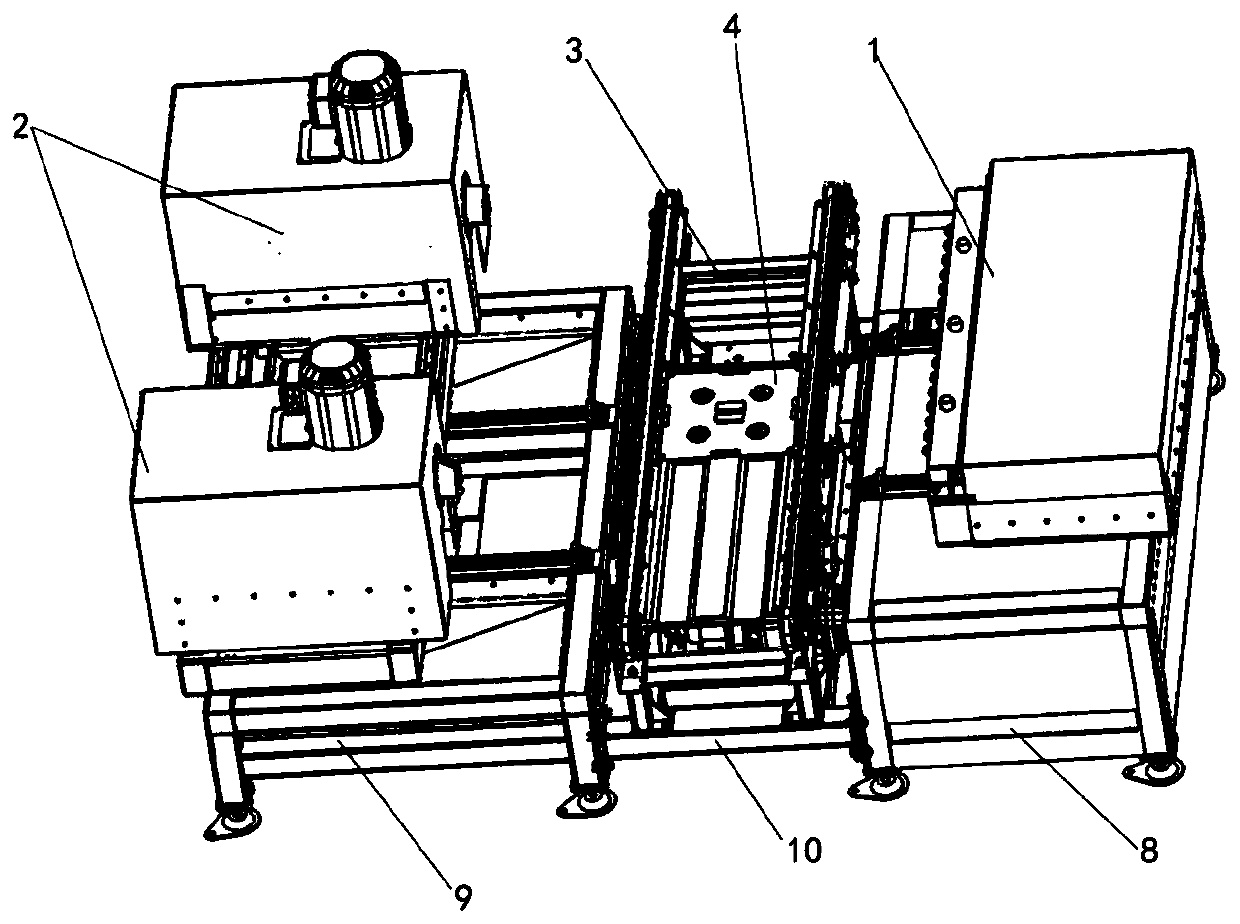 Device for automatically shearing and drawing binding iron wires