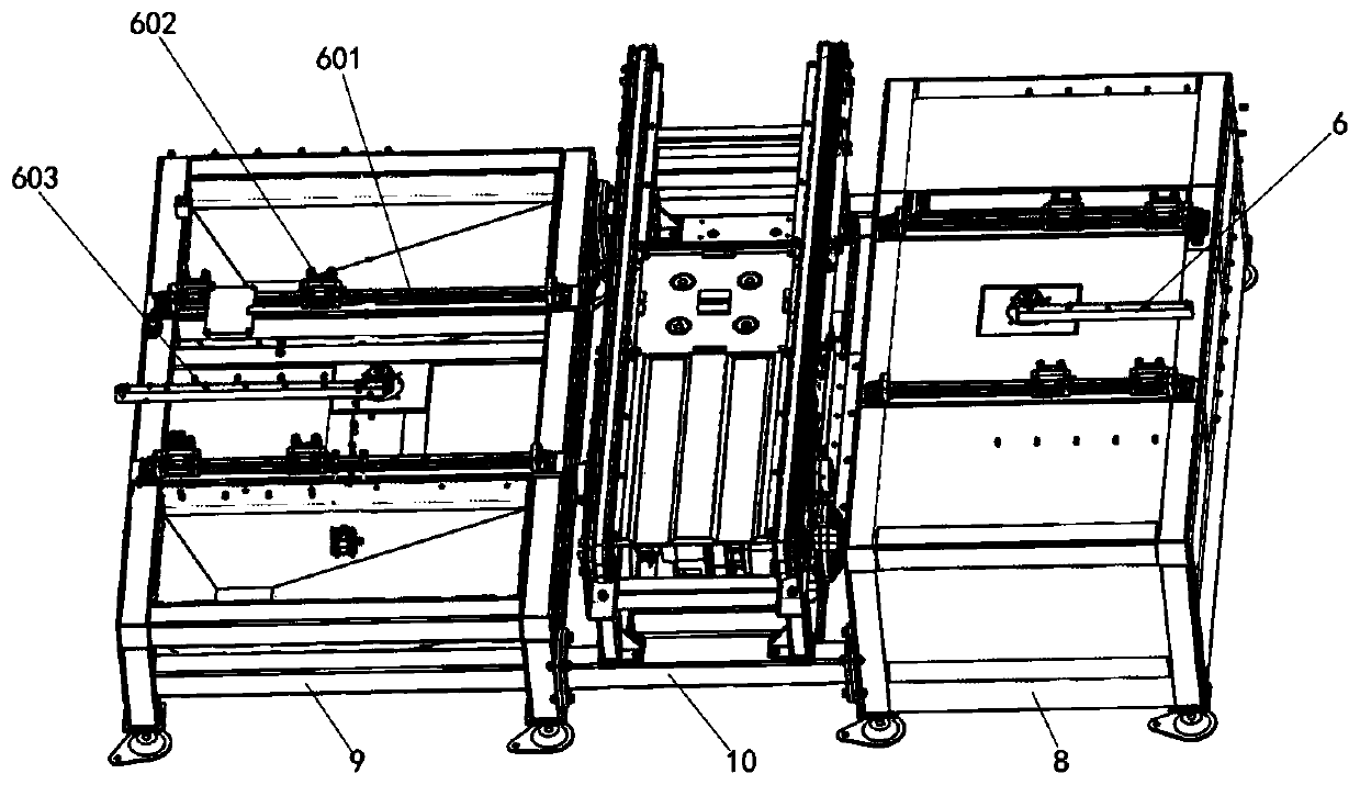 Device for automatically shearing and drawing binding iron wires