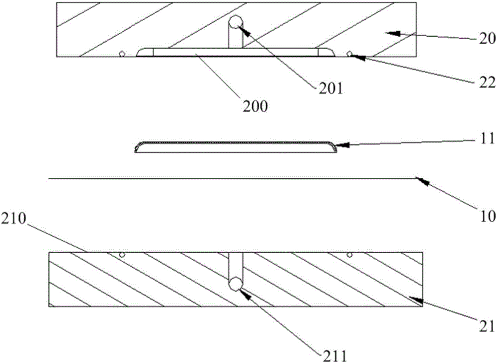 Film-sticking mold and film-sticking process