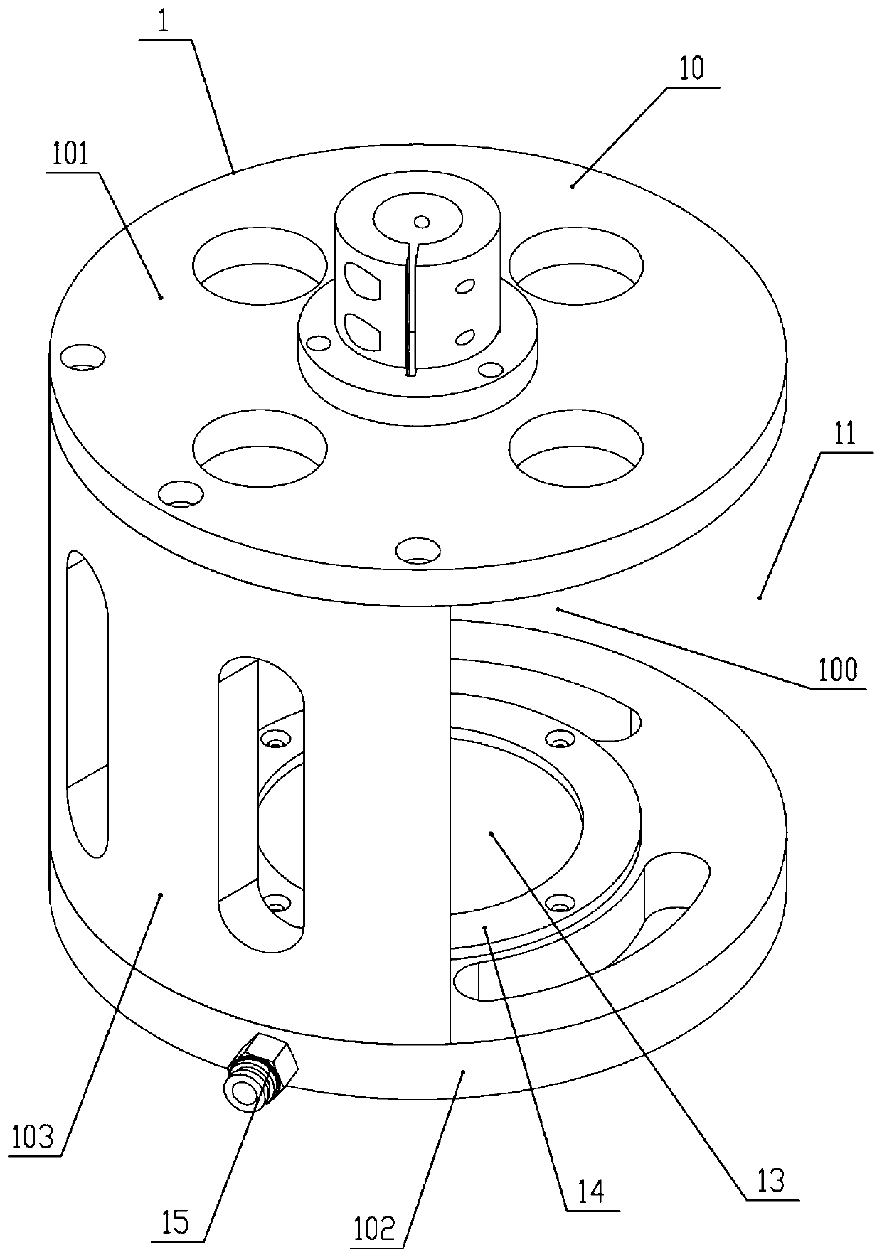 Visual measuring device with prism module