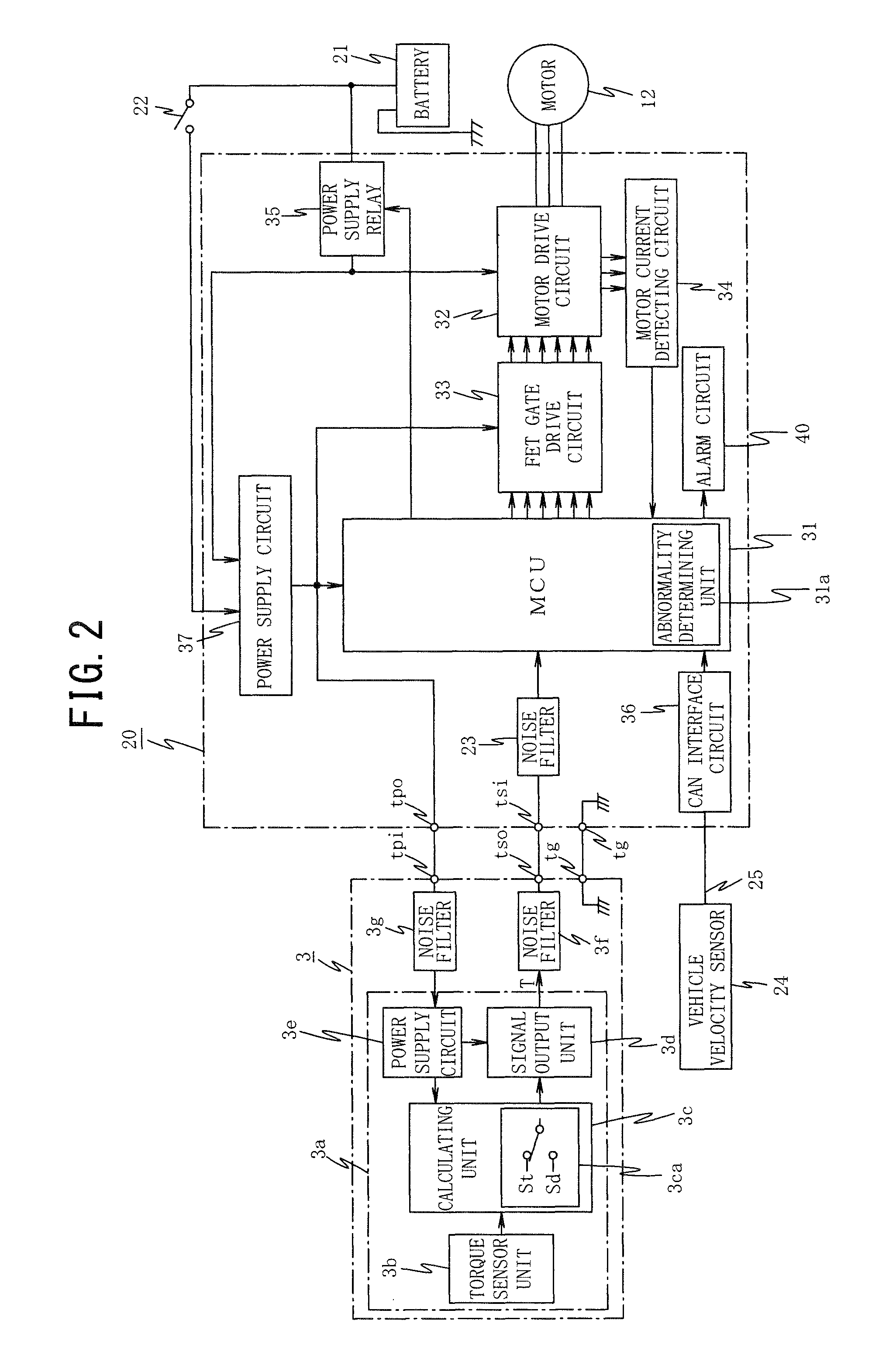 Physical quantity detecting device and electric power steering apparatus using same