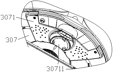 Filtering device for dish-washing machine, assembling method and dish-washing machine