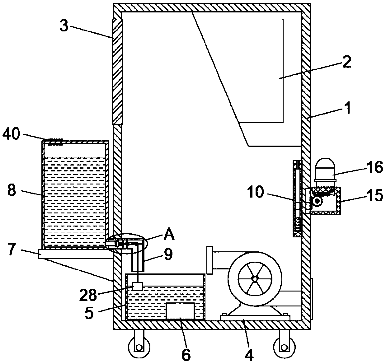 Ultraviolet-ray air sterilizing machine for respiratory medicine department