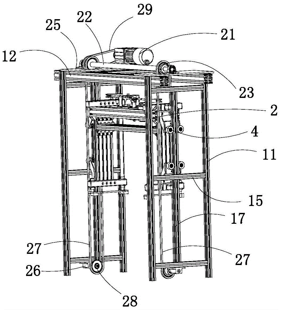 Folded plate disassembling mechanism for stacking machine