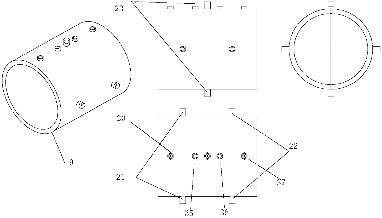 Dynamic monitoring test apparatus for propagation of fractures from triaxial pulse loading hydraulic fracturing