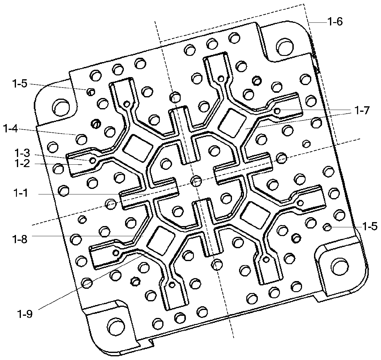 Window grille type Butler matrix and design method thereof