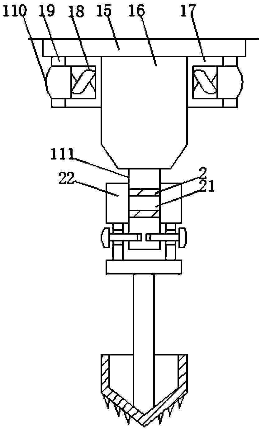 Pit digging device for tangerine seedling plantation