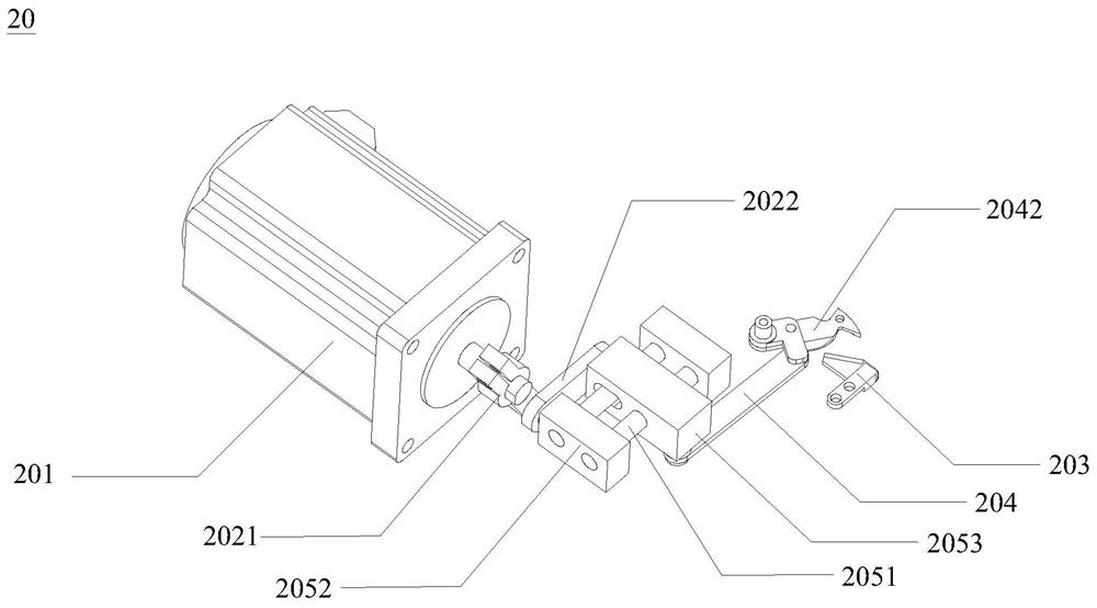 Thread trimming device and embroidery machine with thread trimming device